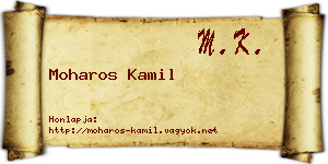Moharos Kamil névjegykártya